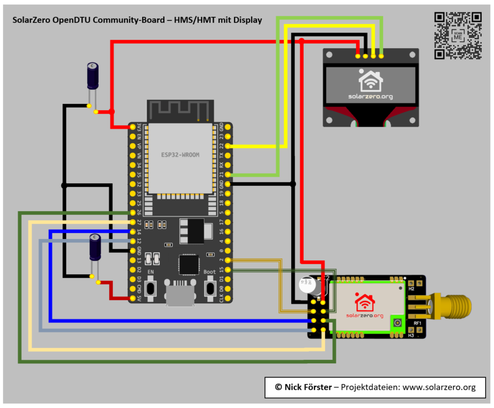 SolarZero OpenDTU Ahoy HMS/HMT Hoymiles-Wechselrichter Balkonkraftwerk Wiring